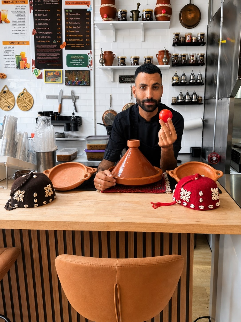 Chef Driss Elouadie in the kitchen